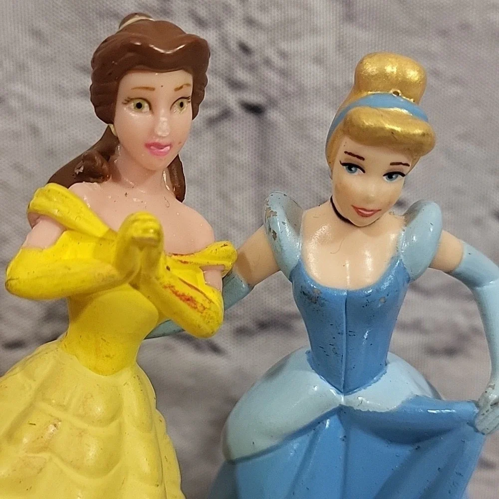 Disney Princess Figures Lot Belle Ariel Cinderella Sleeping Beauty Cake Toppers‎